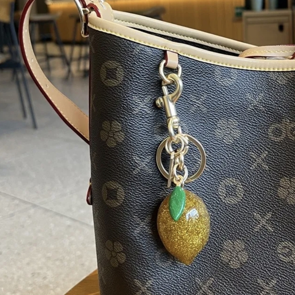 Lemon Bag Charm/ Keychain NEW - Picture 3 of 14
